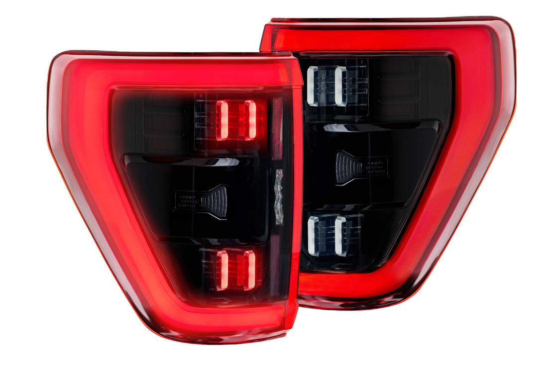 2021-2023+ Ford F-150 & Raptor Red/Smoked Full LED Tail Lights - Fits all models LED headlight kit AutoLEDTech Oracle Lighting Trendz Flow Series RGBHaloKits OneUpLighting Morimoto