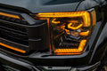 2021-2023+ Ford F-150 Amber LED DRL Projector Replacement Headlights (For Halogen/Reflector Models) LED headlight kit AutoLEDTech Oracle Lighting Trendz Flow Series RGBHaloKits OneUpLighting Morimoto