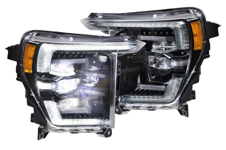 2021-2023+ Ford F-150 White LED DRL Projector Replacement Headlights (For Halogen/Reflector Models) LED headlight kit AutoLEDTech Oracle Lighting Trendz Flow Series RGBHaloKits OneUpLighting Morimoto