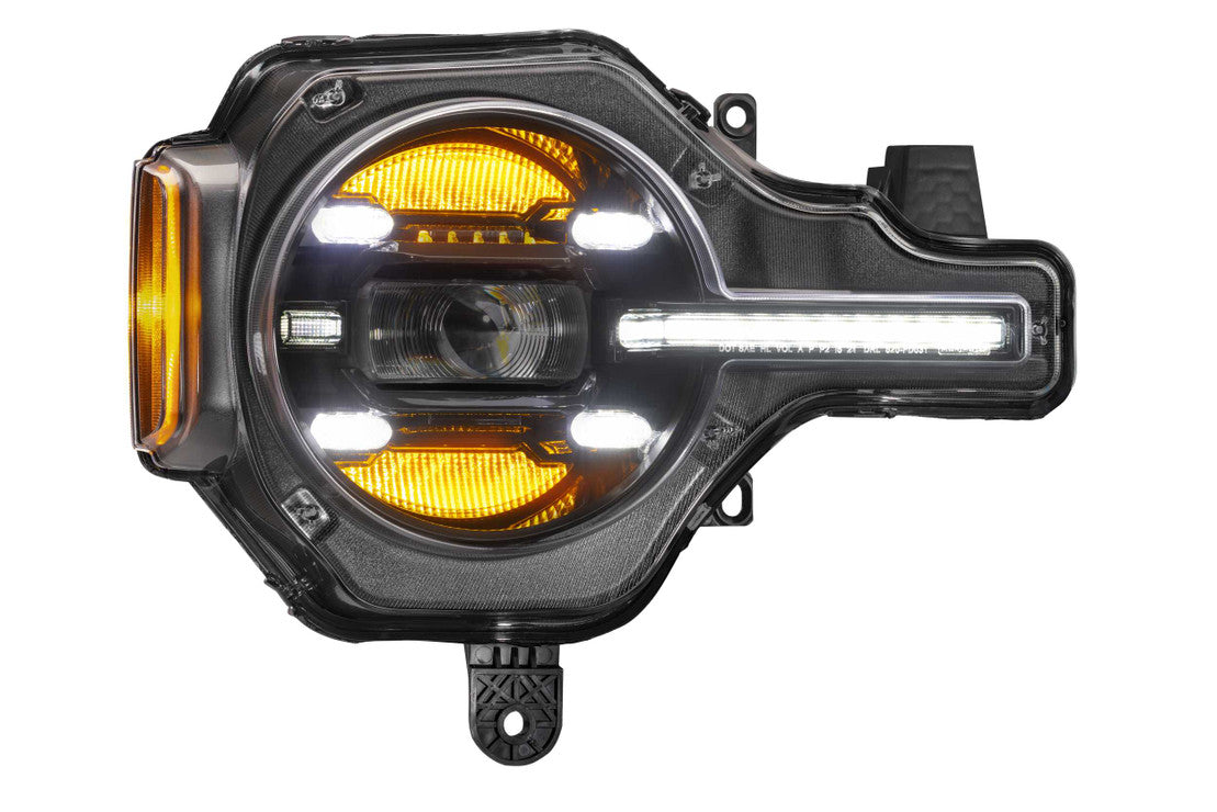 2021-2023+ Ford Bronco White LED DRL Projector Headlights Assemblies LED headlight kit AutoLEDTech Oracle Lighting Trendz Flow Series RGBHaloKits OneUpLighting Morimoto