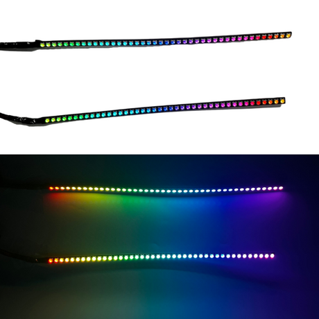 2008-2015 Cadillac CTS CTS-V RGBW Color-Chasing LED Halo DRL Kit LED headlight kit AutoLEDTech Oracle Lighting Trendz Flow Series RGBHaloKits OneUpLighting Morimoto