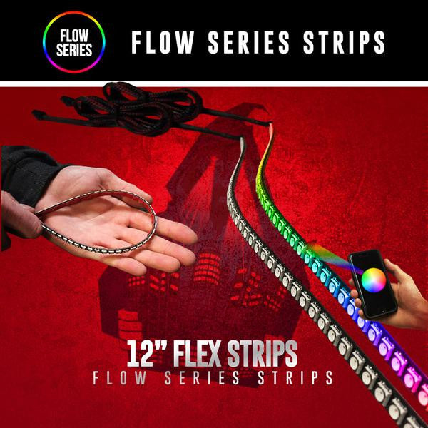 12" Flow Series RGBW LED Flex Strips LED headlight kit AutoLEDTech Oracle Lighting Trendz Flow Series RGBHaloKits OneUpLighting Morimoto