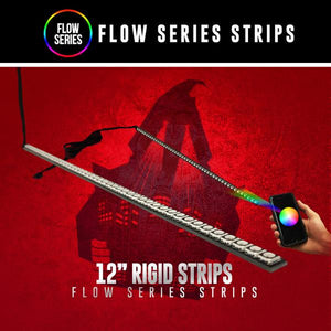 12" Flow Series RGBW LED Rigid Strips LED headlight kit AutoLEDTech Oracle Lighting Trendz Flow Series RGBHaloKits OneUpLighting Morimoto