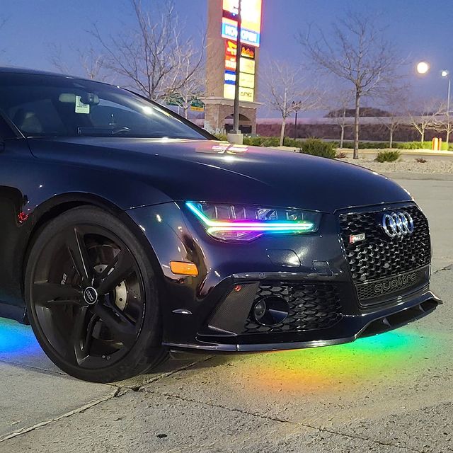 2015-2017 Audi A7/S7/RS7 RGBW Color-Chasing LED DRL Tube Kit LED headlight kit AutoLEDTech Oracle Lighting Trendz Flow Series RGBHaloKits OneUpLighting Morimoto