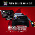 2013-2018 Dodge Ram 1500 2500 RGBW Color-Chasing LED Halo Kit (Projector Outline) LED headlight kit AutoLEDTech Oracle Lighting Trendz Flow Series RGBHaloKits OneUpLighting Morimoto