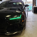 2012-2015 Audi A7/S7/RS7 RGBW Color-Chasing DRL Tube Kit LED headlight kit AutoLEDTech Oracle Lighting Trendz Flow Series RGBHaloKits OneUpLighting Morimoto
