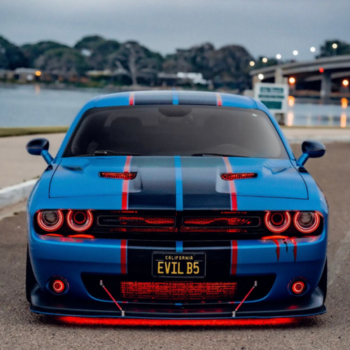 2015-2023 Dodge Challenger WATERPROOF RGBW Color-Chasing Exterior Halo Kit (Flow Series)