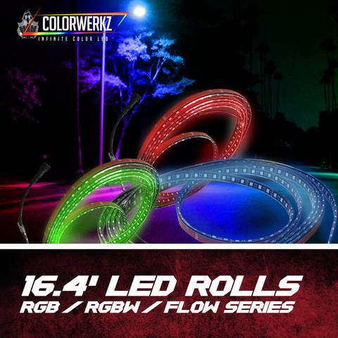 16.4' LED Strip Rolls (White, RGB, RGBW, Flow Series) LED headlight kit AutoLEDTech Oracle Lighting Trendz Flow Series RGBHaloKits OneUpLighting Morimoto