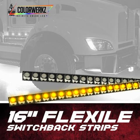 16" Flexile Switchback Strips LED headlight kit AutoLEDTech Oracle Lighting Trendz Flow Series RGBHaloKits OneUpLighting Morimoto