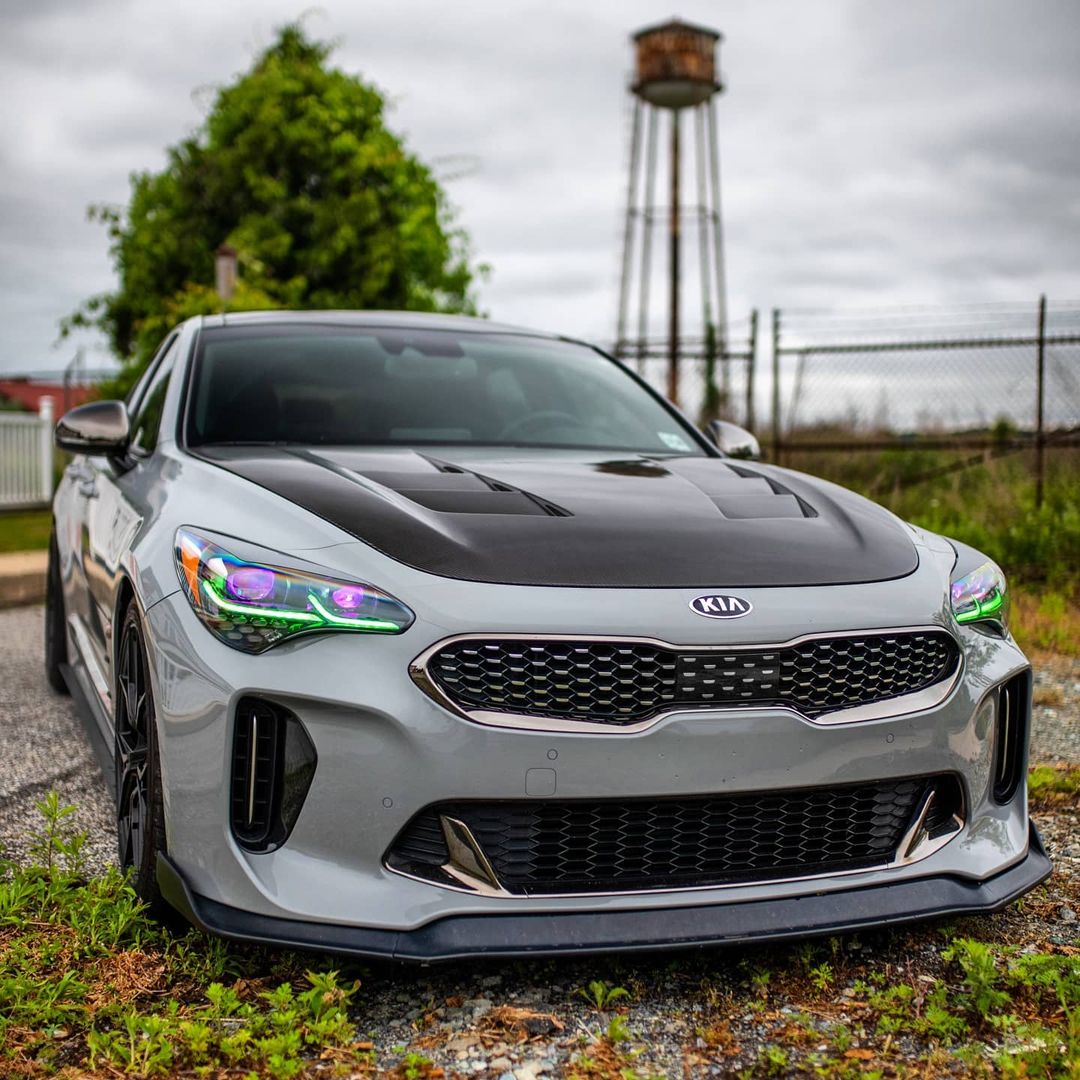 2017-2022 Kia Stinger RGBW Color-Chasing LED DRL Board Kit LED headlight kit AutoLEDTech Oracle Lighting Trendz Flow Series RGBHaloKits OneUpLighting Morimoto