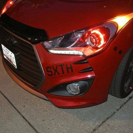 2012-2017 Hyundai Veloster RGBW Color-Chasing LED DRL Boards & Halo Kit LED headlight kit AutoLEDTech Oracle Lighting Trendz Flow Series RGBHaloKits OneUpLighting Morimoto