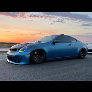 2003-2007 Infiniti G35 Coupe RGBW Color-Chasing LED Halo DRL Headlights - Flow Series LED headlight kit AutoLEDTech Oracle Lighting Trendz Flow Series RGBHaloKits OneUpLighting Morimoto