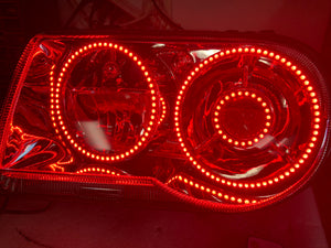 2005-2010 Chrysler 300C/SRT RGBW Color-Chasing Halo Headlights (Flow Series) LED headlight kit AutoLEDTech Oracle Lighting Trendz Flow Series RGBHaloKits OneUpLighting Morimoto