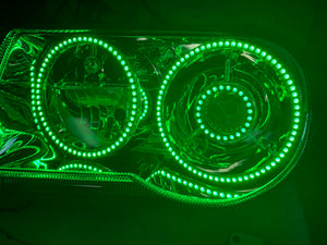 2005-2010 Chrysler 300C/SRT RGBW Color-Chasing Halo Headlights (Flow Series) LED headlight kit AutoLEDTech Oracle Lighting Trendz Flow Series RGBHaloKits OneUpLighting Morimoto