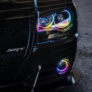 2005-2010 Chrysler 300C/SRT RGBW Flow Series Halo Headlights - AutoLEDTech.com