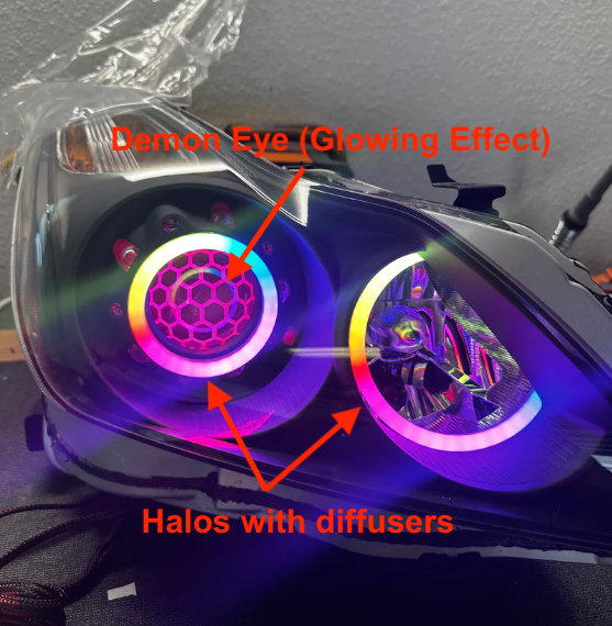 2007-2015 Infiniti G37/Q40/Q60 RGBW Flow Series Halo Kit - AutoLEDTech.com
