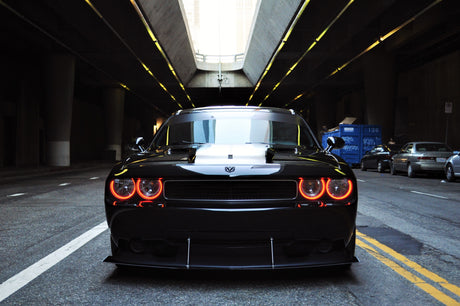 2008-2014 Dodge Challenger RGBW Color-Chasing LED Halo Kit LED headlight kit AutoLEDTech Oracle Lighting Trendz Flow Series RGBHaloKits OneUpLighting Morimoto