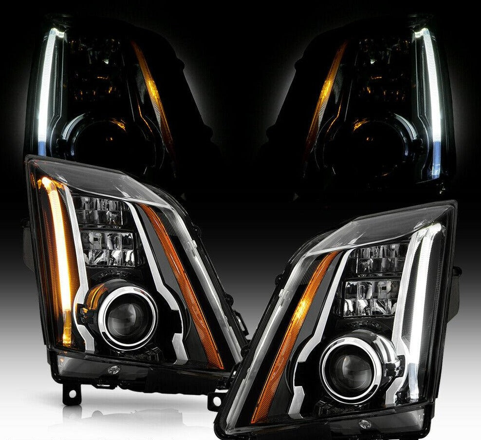 2008-2015 Cadillac CTS & CTS-V RGBW Color-Chasing LED Halo DRL Headlights LED headlight kit AutoLEDTech Oracle Lighting Trendz Flow Series RGBHaloKits OneUpLighting Morimoto