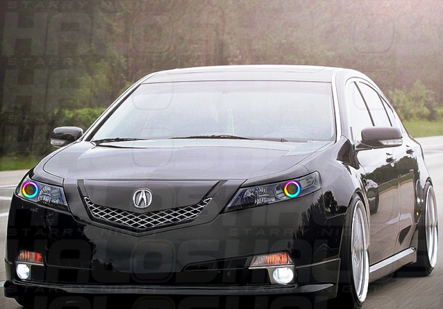 2009-2014 Acura TL RGBW Color-Chasing LED Halo Kit LED headlight kit AutoLEDTech Oracle Lighting Trendz Flow Series RGBHaloKits OneUpLighting Morimoto