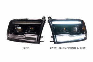 2009-2018 Dodge Ram 1500 2500 HD LED DRL Projector Headlight Assemblies LED headlight kit AutoLEDTech Oracle Lighting Trendz Flow Series RGBHaloKits OneUpLighting Morimoto