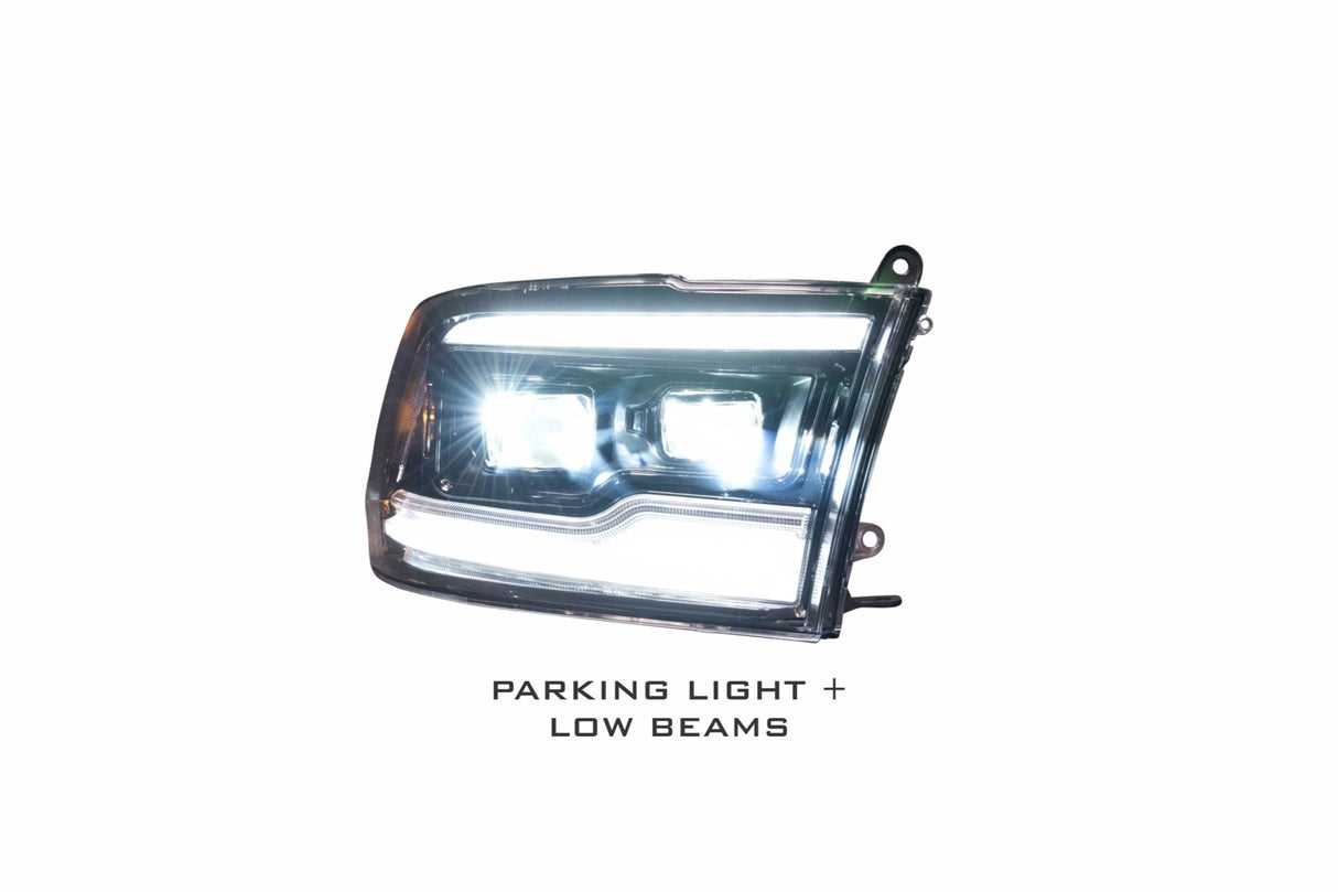 2009-2018 Dodge Ram 1500 2500 HD LED DRL Projector Headlight Assemblies LED headlight kit AutoLEDTech Oracle Lighting Trendz Flow Series RGBHaloKits OneUpLighting Morimoto