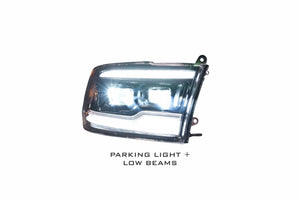 2009-2018 Dodge Ram 1500 2500 HD LED DRL Projector Headlight Assemblies LED headlight kit AutoLEDTech Oracle Lighting Trendz Flow Series RGBHaloKits OneUpLighting Morimoto