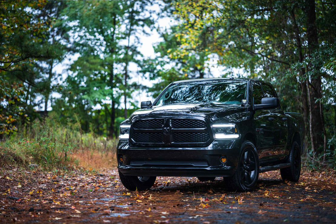 2009-2018 Dodge Ram 1500 2500 HD LED DRL Projector Headlight Assemblies LED headlight kit AutoLEDTech Oracle Lighting Trendz Flow Series RGBHaloKits OneUpLighting Morimoto