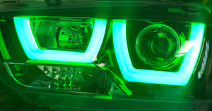 2011-2014 Dodge Charger Spec-D RGBW Color-Chasing LED DRL Boards LED headlight kit AutoLEDTech Oracle Lighting Trendz Flow Series RGBHaloKits OneUpLighting Morimoto
