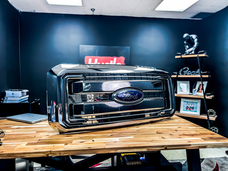 2011-2016 Ford Super Duty F250 F350 LED Grill Accent Lights Kit | XL, XLT, KR, Lariat, Platinum LED headlight kit AutoLEDTech Oracle Lighting Trendz Flow Series RGBHaloKits OneUpLighting Morimoto