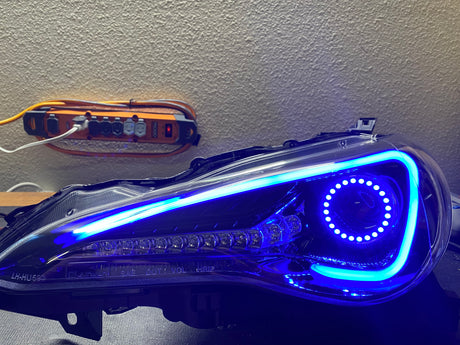 2012-2017 Scion FR-S RGBW Color-Chasing Spec-D LED Halo DRL Headlights LED headlight kit AutoLEDTech Oracle Lighting Trendz Flow Series RGBHaloKits OneUpLighting Morimoto