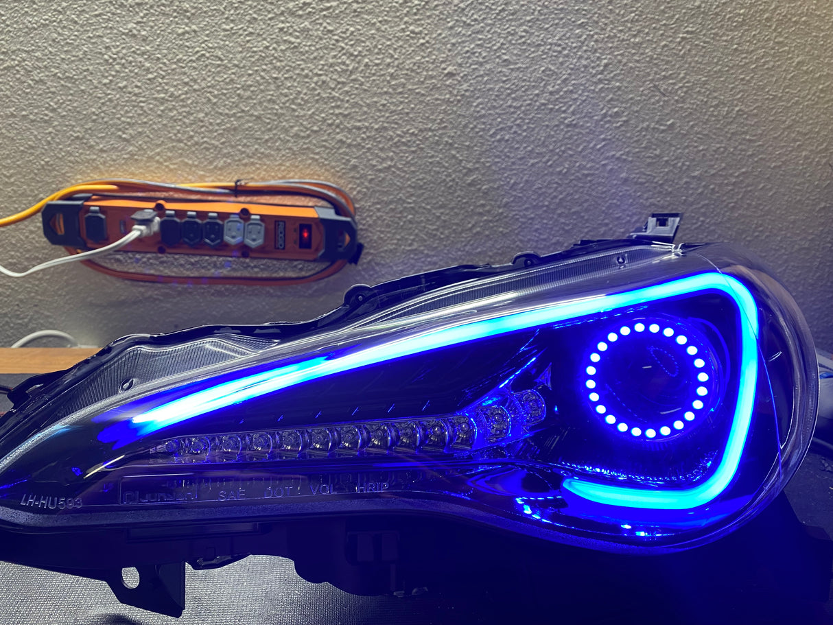 2012-2020 Toyota 86 GT86 RGBW Color-Chasing Spec-D LED Halo DRL Headlights LED headlight kit AutoLEDTech Oracle Lighting Trendz Flow Series RGBHaloKits OneUpLighting Morimoto