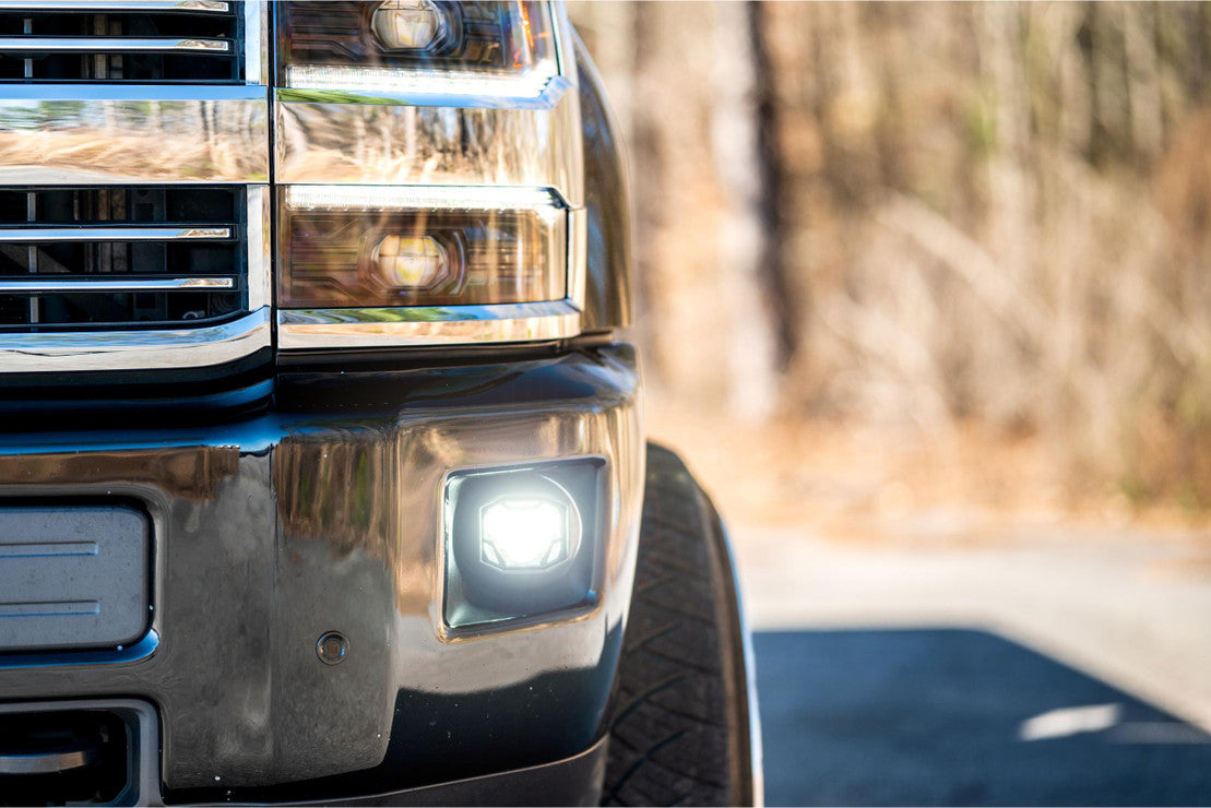 2014-2019 GMC Sierra 1500 2500 HD LED DRL Projector Replacement Headlights - AutoLEDTech.com