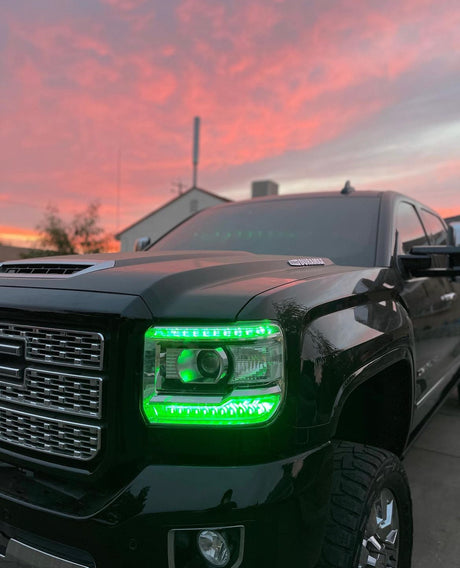 2014-2019 GMC Sierra 1500 2500 HD RGBW LED DRL Boards - AutoLEDTech.com