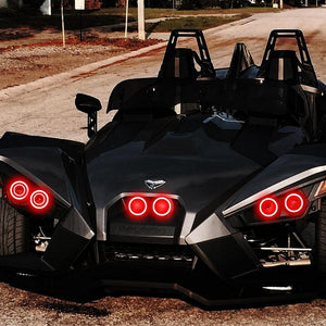 2014-2023+ Polaris Slingshot Waterproof Exterior RGBW Flow Series Halo Kit (Dual Projector Model) - AutoLEDTech.com