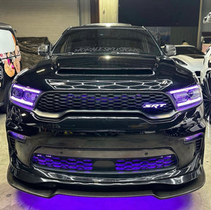 2014-2026+ Dodge Durango RGBW Flow Series LED DRL Prebuilt Headlights - AutoLEDTech.com