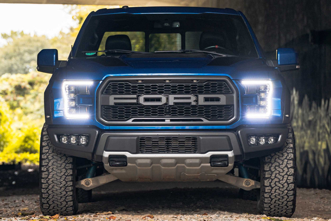 2015-2017 Ford F150 LED DRL Projector Headlights LED headlight kit AutoLEDTech Oracle Lighting Trendz Flow Series RGBHaloKits OneUpLighting Morimoto