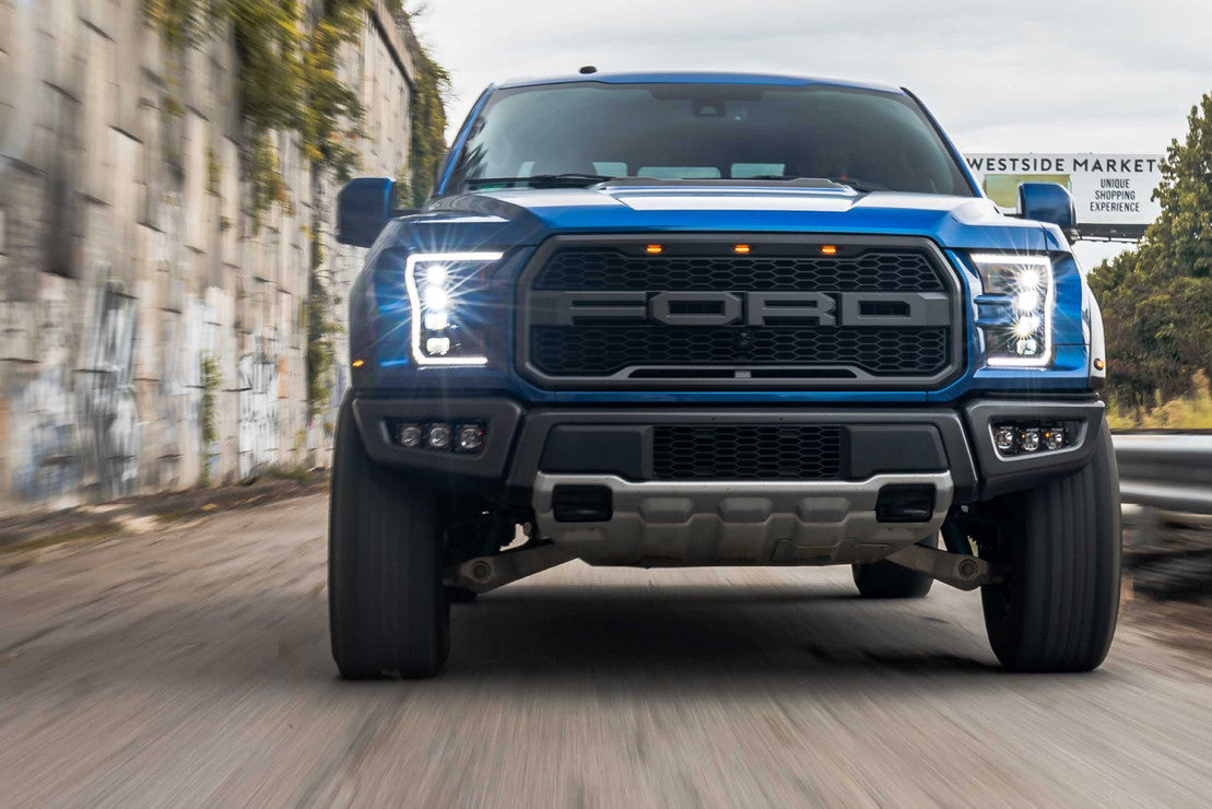 2015-2017 Ford F150 LED DRL Projector Headlights LED headlight kit AutoLEDTech Oracle Lighting Trendz Flow Series RGBHaloKits OneUpLighting Morimoto