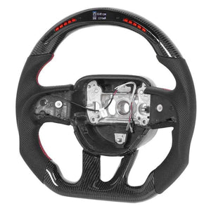2015-2023 Dodge Charger Custom Carbon Fiber Steering Wheel w/ LED RPM Display LED headlight kit AutoLEDTech Oracle Lighting Trendz Flow Series RGBHaloKits OneUpLighting Morimoto