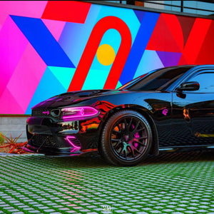 2015-2022 Dodge Charger RGBW Color-Chasing Waterproof Fog Light Outline Halo Kit LED headlight kit AutoLEDTech Oracle Lighting Trendz Flow Series RGBHaloKits OneUpLighting Morimoto
