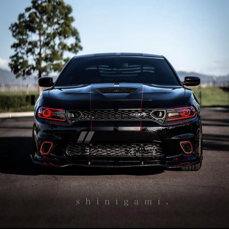 2015-2022 Dodge Charger RGBW Color-Chasing Waterproof Fog Light Outline Halo Kit LED headlight kit AutoLEDTech Oracle Lighting Trendz Flow Series RGBHaloKits OneUpLighting Morimoto