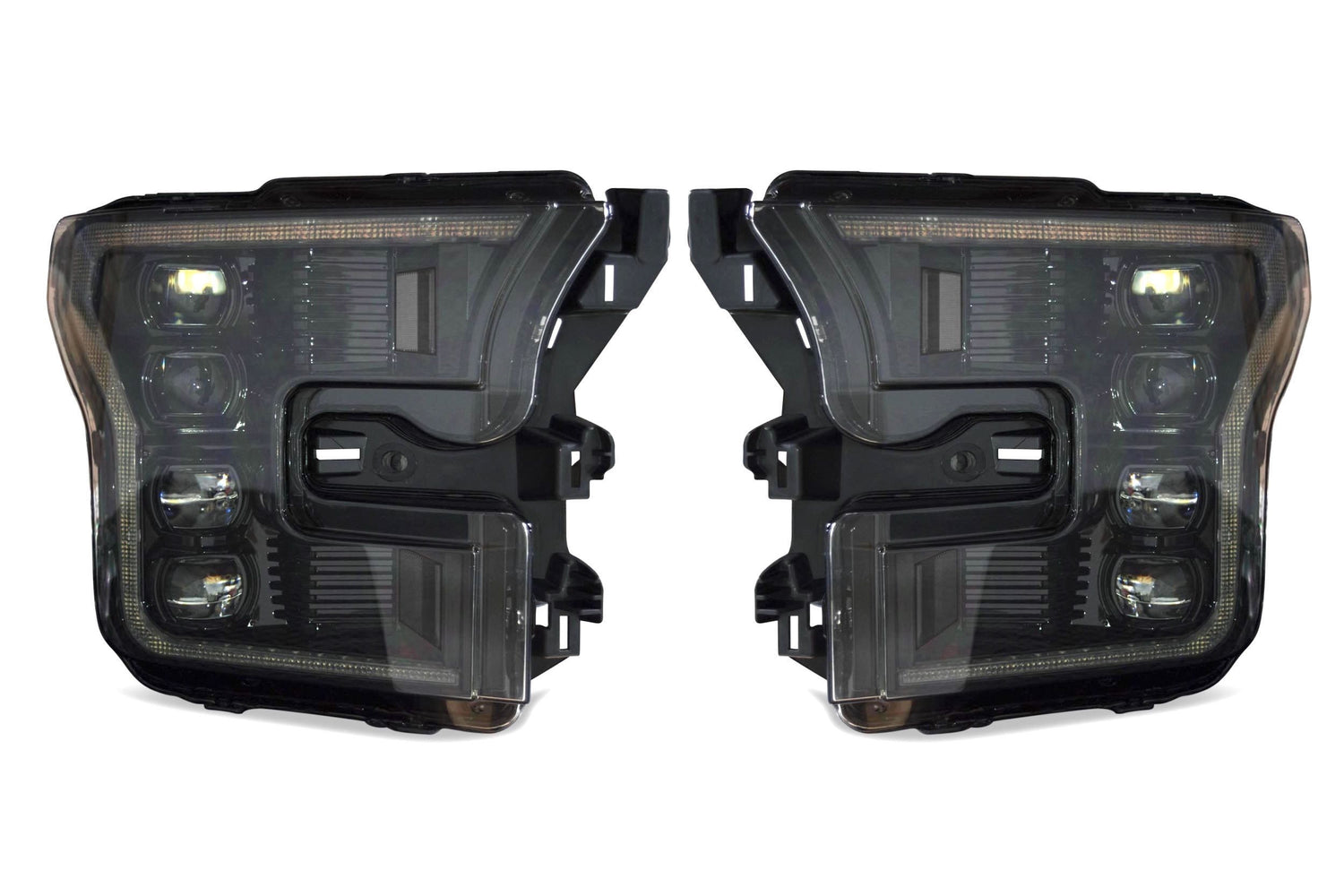 2016-2020 Ford Raptor & F150 White or Amber LED DRL Projector Headlight Assemblies LED headlight kit AutoLEDTech Oracle Lighting Trendz Flow Series RGBHaloKits OneUpLighting Morimoto