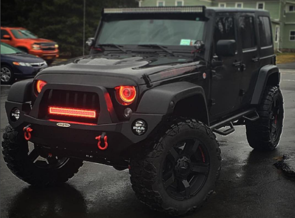 1997-2018 Jeep Wrangler JK RGBW Color-Chasing LED Halo Kit LED headlight kit AutoLEDTech Oracle Lighting Trendz Flow Series RGBHaloKits OneUpLighting Morimoto