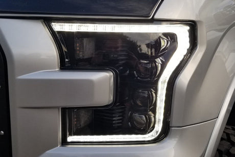 2016-2020 Ford Raptor & F150 White or Amber LED DRL Projector Headlight Assemblies LED headlight kit AutoLEDTech Oracle Lighting Trendz Flow Series RGBHaloKits OneUpLighting Morimoto