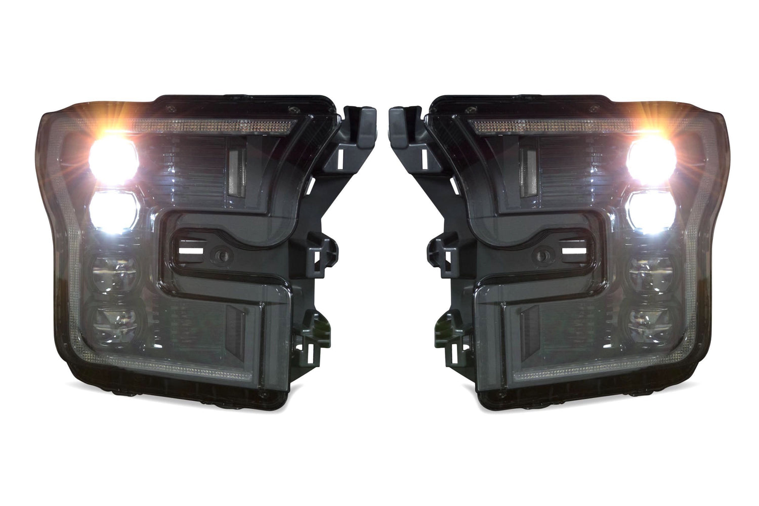 2016-2020 Ford Raptor & F150 White or Amber LED DRL Projector Headlight Assemblies LED headlight kit AutoLEDTech Oracle Lighting Trendz Flow Series RGBHaloKits OneUpLighting Morimoto