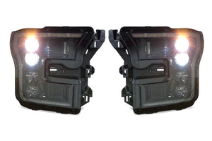 2016-2020 Ford Raptor & F150 White or Amber LED DRL Projector Headlight Assemblies LED headlight kit AutoLEDTech Oracle Lighting Trendz Flow Series RGBHaloKits OneUpLighting Morimoto