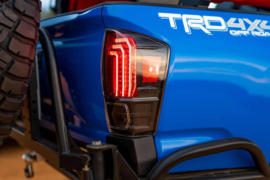 2016-2024 Toyota Tacoma Red/Smoked LED Tail Lights - Fits all models - AutoLEDTech.com