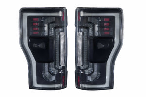 2017-2023 Ford Super Duty Red/Smoked LED Tail Lights - Fits all models LED headlight kit AutoLEDTech Oracle Lighting Trendz Flow Series RGBHaloKits OneUpLighting Morimoto