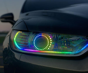 2017-2023 Tesla Model 3 RGBW Color-Chasing DRL Tube Kit (Flow Series) LED headlight kit AutoLEDTech Oracle Lighting Trendz Flow Series RGBHaloKits OneUpLighting Morimoto