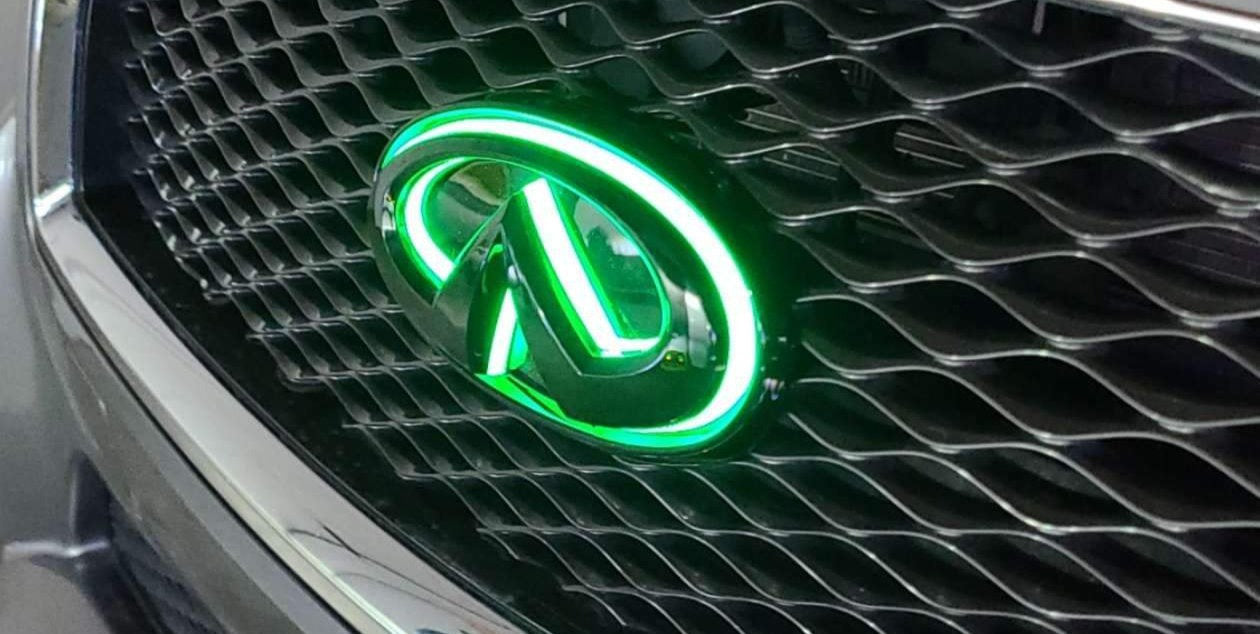 2014-2023 Infiniti Q50 Q60 Q70 Color Changing RGB LED Badge Grill Emblem Logo LED headlight kit AutoLEDTech Oracle Lighting Trendz Flow Series RGBHaloKits OneUpLighting Morimoto