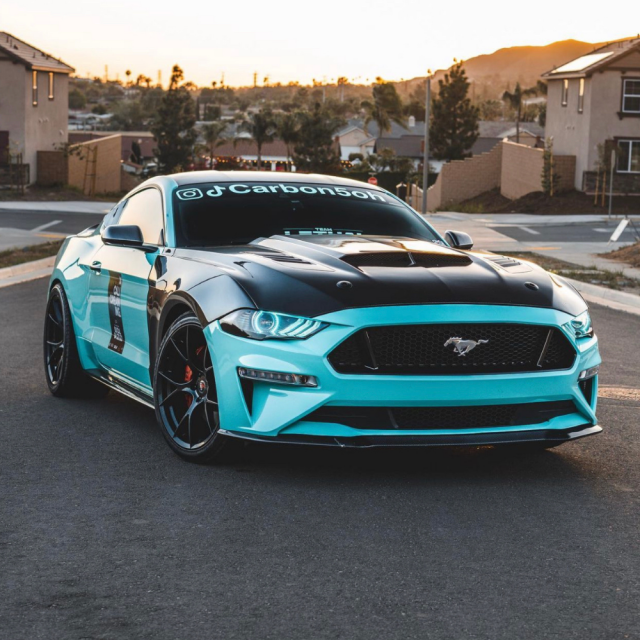 2018-2023 Ford Mustang RGBW Color-Chasing LED DRL Halo Prebuilt Headlights (Flow Series) LED headlight kit AutoLEDTech Oracle Lighting Trendz Flow Series RGBHaloKits OneUpLighting Morimoto
